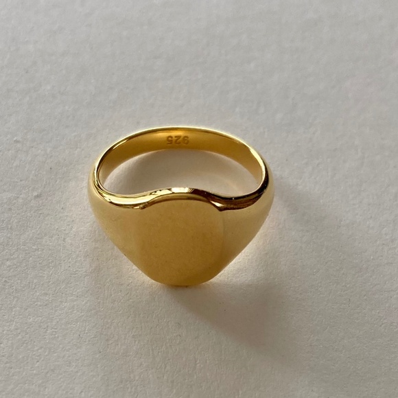 Signet Ring 18K over Silver - Picture 1 of 4